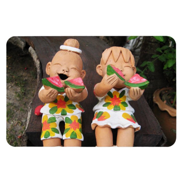 Lycklig Watermelon Friends Magnet (Horisontell)