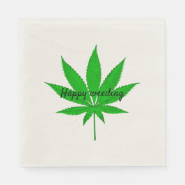 Lycklig Weeding Bröllop Pun Pappersservett