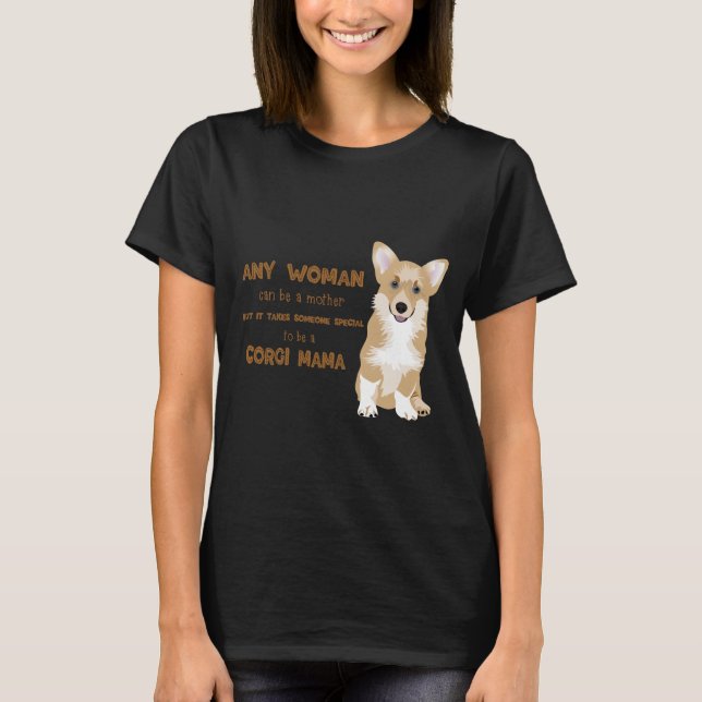 Lycklig Welsh Corgi Pembroke - CORGI MAMMA T-shirt (Framsida)