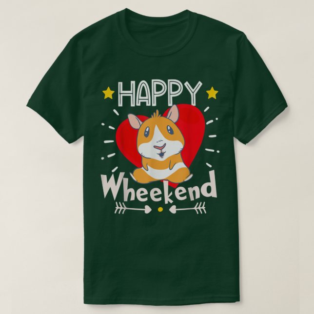 Lycklig Wheekend Guinea Gris Wheek Wheek Guinea Gr T Shirt (Design framsida)