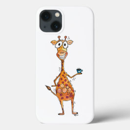 Lycklig Whimsical Giraffe Drinking Coffee