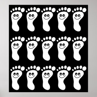 Lycklig White Feet Poster