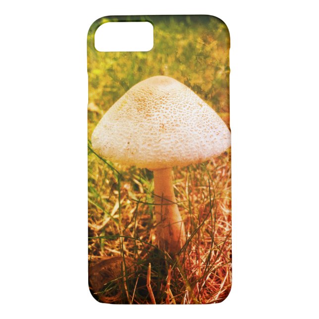 Lycklig White Natural Mushroom Case-Mate iPhone Skal (Baksida)