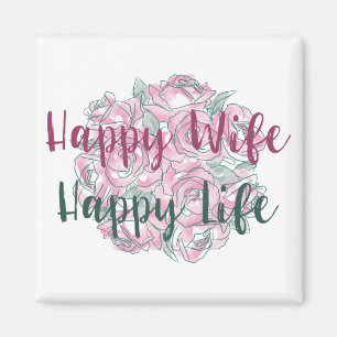Lycklig Wife Lycklig Life Magnet