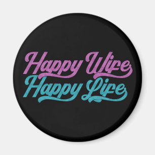 Lycklig Wife Lycklig Life Mors dag Magneter