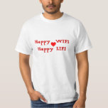 Lycklig WIFI Lycklig LIFI Tee<br><div class="desc">Lycklig,  Lycklig Life,  om mamma inte är lycklig,  är ingen lycklig! Det skulle göra en rolig Bröllopsfest T-shirt för alla medlemmar av Party Groom T-shirts BestMan T-shirts GroomsMan T-shirts Usher T-shirts RingBearer T-shirts</div>