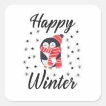 Lycklig Winter, Cute Penguin