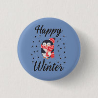 Lycklig Winter, Cute Penguin