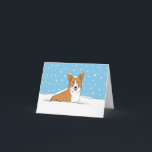 Lycklig Winter Snö Corgi | Jul på kute Hund Helgkort<br><div class="desc">Cute illustration av lycklig Corgi på vintern snö. Den inre texten lyder: "Ha en coola jul." Den här texten kan vara personlig med din egen anpassningsbar hälsning. Ett Pembroke Welsh Corgi-helgdag för husdjurstjänster för att anpassa och skicka till kunder, vänner och kunder. Underbar för veterinärer, husdjursresande och hundvalkare. En roligt...</div>