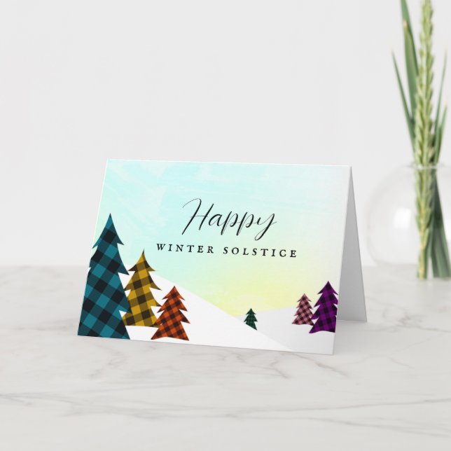 Lycklig Winter Solstice Alternate Helgdag Kort (Framsida)
