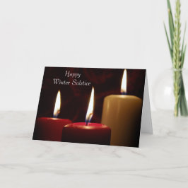 Lycklig Winter Solstice candles Kort