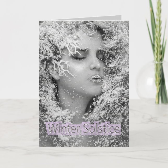 Lycklig Winter Solstice! Helgkort (Framsida)