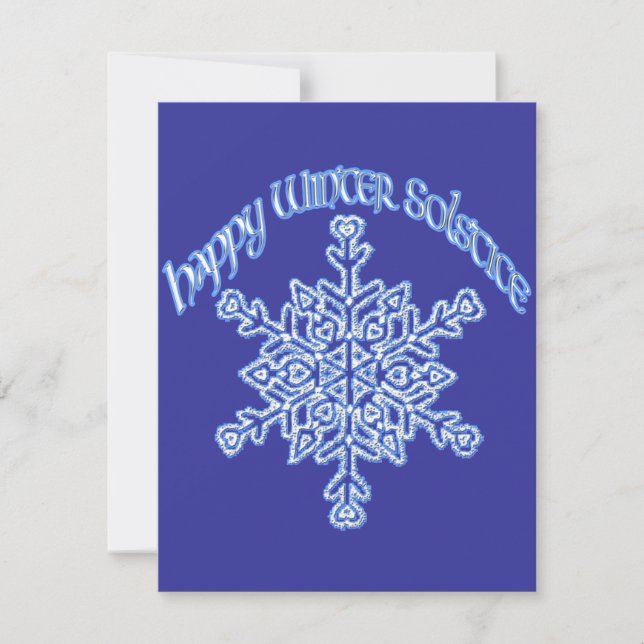 Lycklig Winter Solstice Inbjudningar (Framsida)