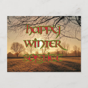 Lycklig Winter Solstice Postcard: Winter Sol Vykort
