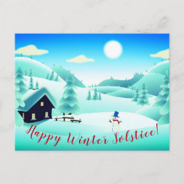 Lycklig Winter Solstice! Snögubbe Anpassningsbar Vykort
