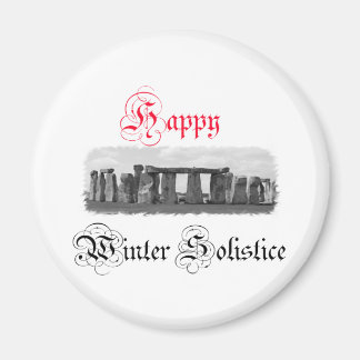 Lycklig Winter Solstice Stonehenge Magnet