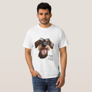 Lycklig Wirehair Dachshund T Shirt