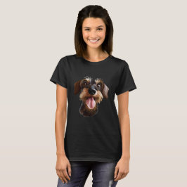 Lycklig Wirehsted Dachshund T-Shirt