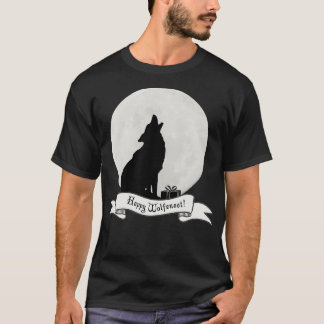 Lycklig Wolfenoot Varg och Full Moon T-Shirt