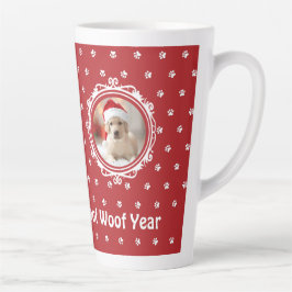 "Lycklig Woof Year" Hund älskare jul Big Big