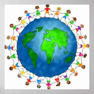 Lycklig World Kids Poster