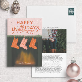 Lycklig Y'all-idays Cowboyjulkort Julkort