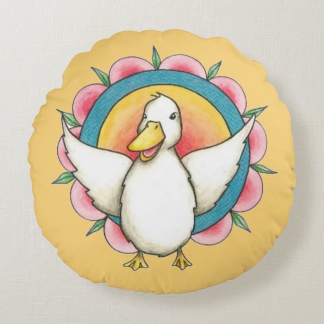 Lycklig Yaneshwari Round Pillow Rund Kudde (Framsidan)