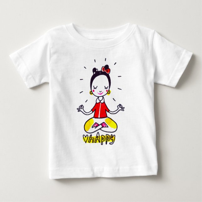 lycklig yoga helgdag KOSTYM Tee Shirt (Framsida)