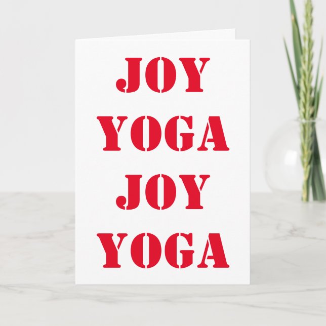Lycklig Yoga. Helgkort (Framsida)