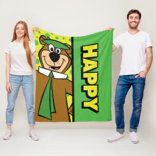 Lycklig Yogi Bear Fleecefilt
