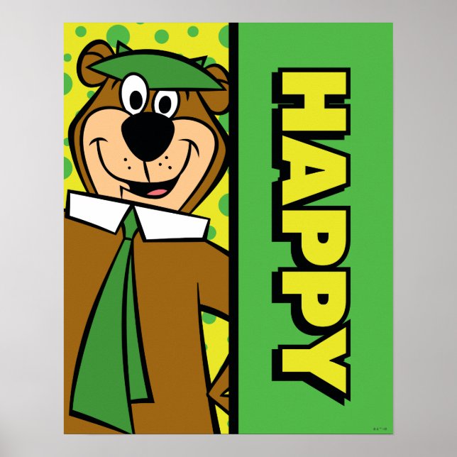 Lycklig Yogi Bear Poster (Framsidan)