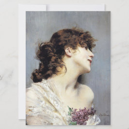 Lycklig Young Woman (av Giovanni Boldini) Kort