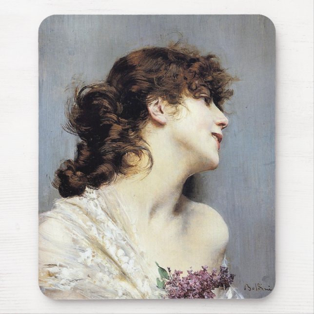 Lycklig Young Woman (av Giovanni Boldini) Musmatta (Framsidan)