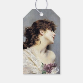 Lycklig Young Woman (av Giovanni Boldini) Presentetikett