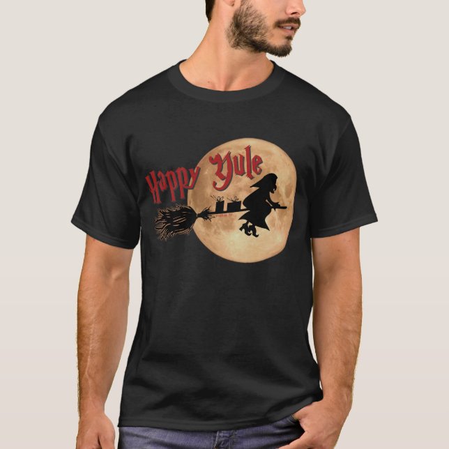 Lycklig Yule Witch Julafton Tröja (Framsida)