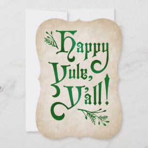 Lycklig Yule Yall Southern jul Pagan Helgdag C Julkort