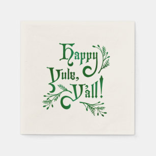 Lycklig Yule Yall Southern jul Pagan Pappersservett