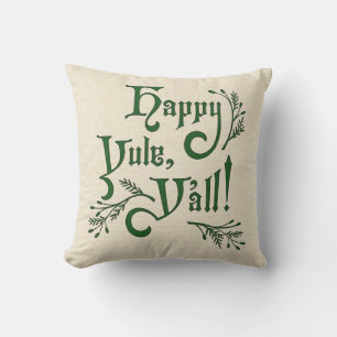 Lycklig Yule Yall Southern jul Winter Solstice Kudde