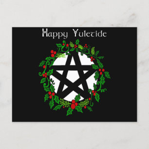 Lycklig Yuletide Inbjudan Vykort