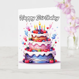Lycklig Yummy Cake Day Kort