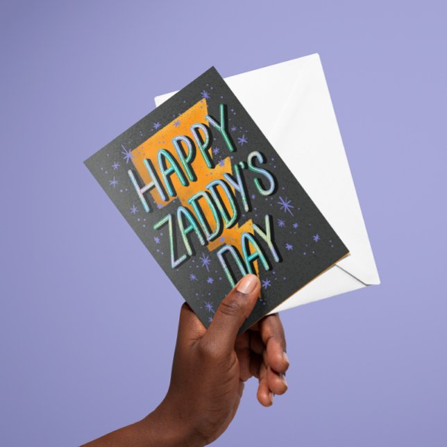 Lycklig Zaddy's Day Tack Kort (cheeky and fun Zaddy's Day card for the dad with rizz)