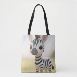 Lycklig Zebra Tote Bag Tygkasse
