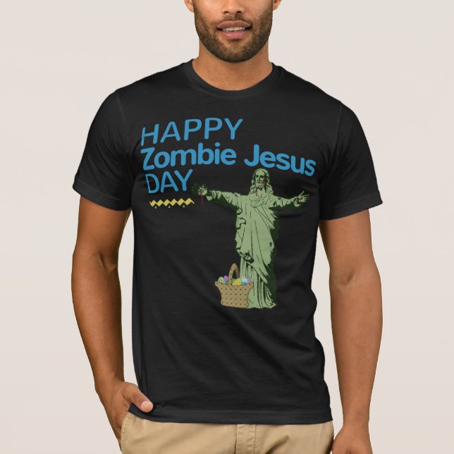 Lycklig ZombieJesus dag T-shirt (Framsida)