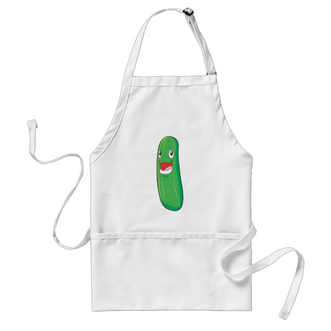 Lycklig Zucchinigrönsaktecknad Förkläde (Framsidan)