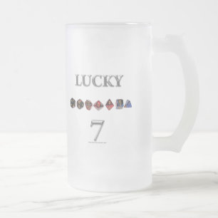 Lyckliga 7 frostat ölglas