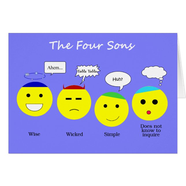 Lyckliga [ansikte] Pesach Hälsningskort (Framsidan Horizontal)