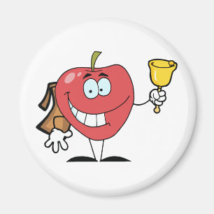 Lyckliga Apple som ringer en sätta en klocka på Magnet