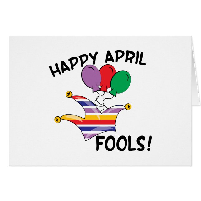 Lyckliga April dumbommar Hälsningskort (Framsidan Horizontal)