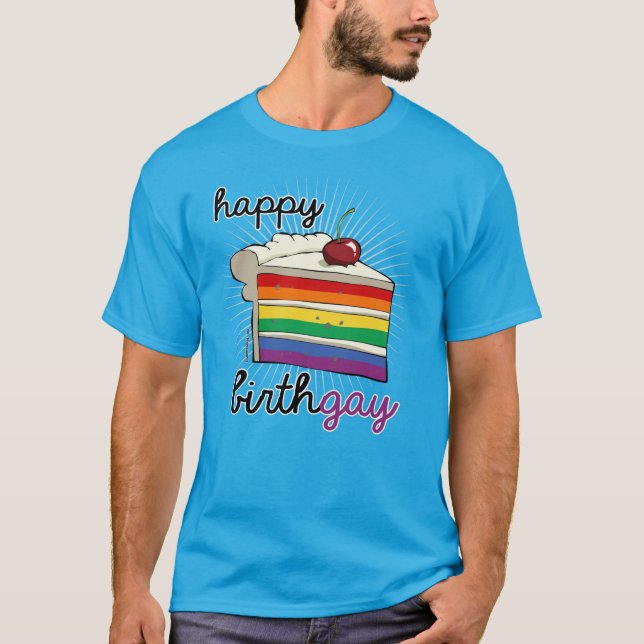 Lyckliga Birthgay T Shirt (Framsida)