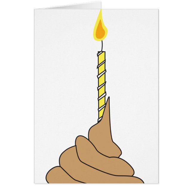 Lyckliga Birthpoo! Hälsningskort (Framsidan)